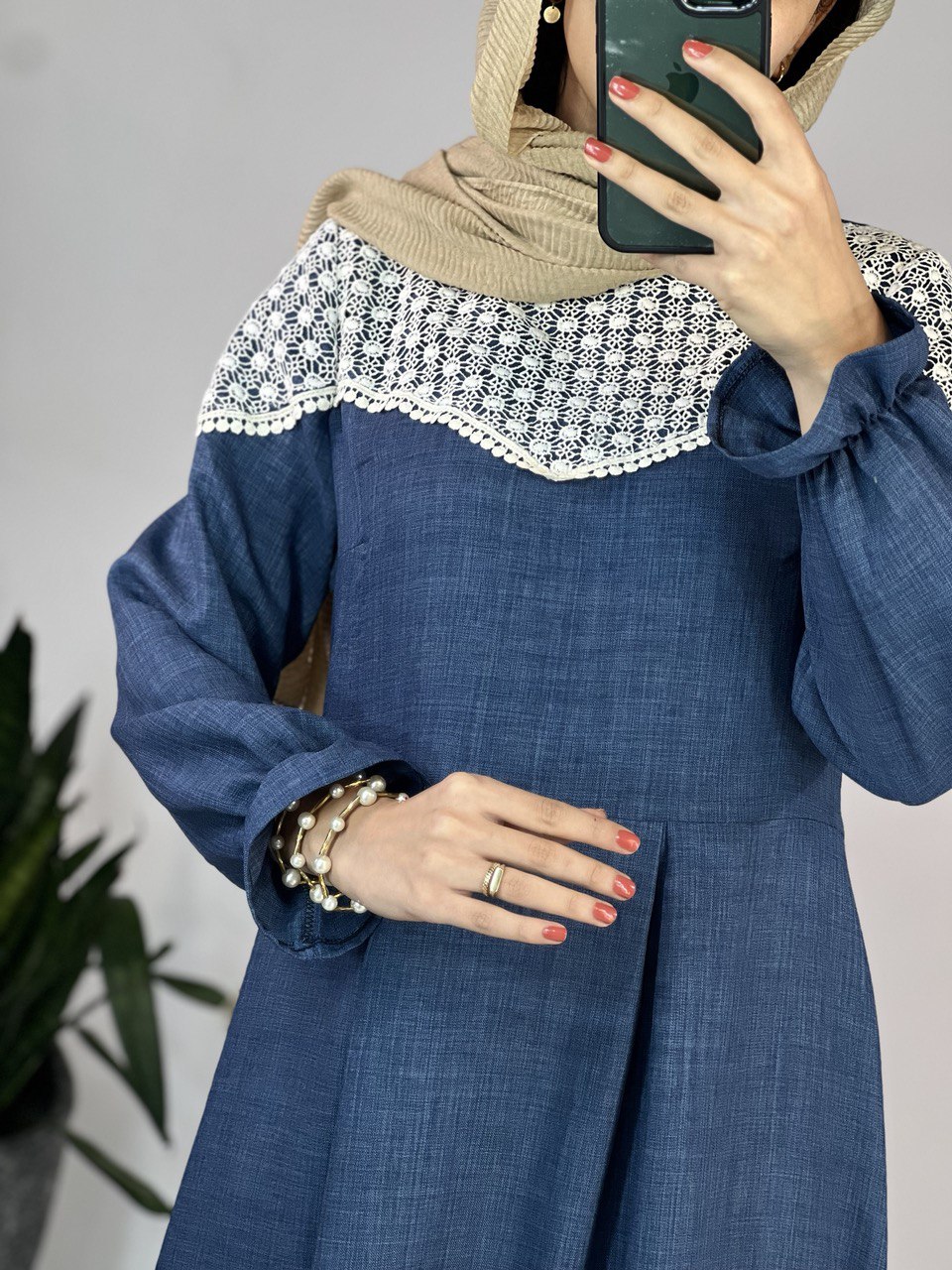 پیراهن مانتویی بلند گلدخت