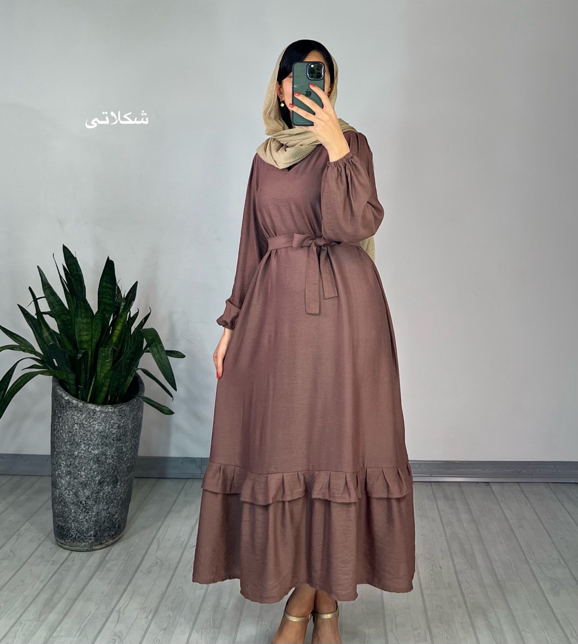 پیراهن مانتویی دل آرا 1