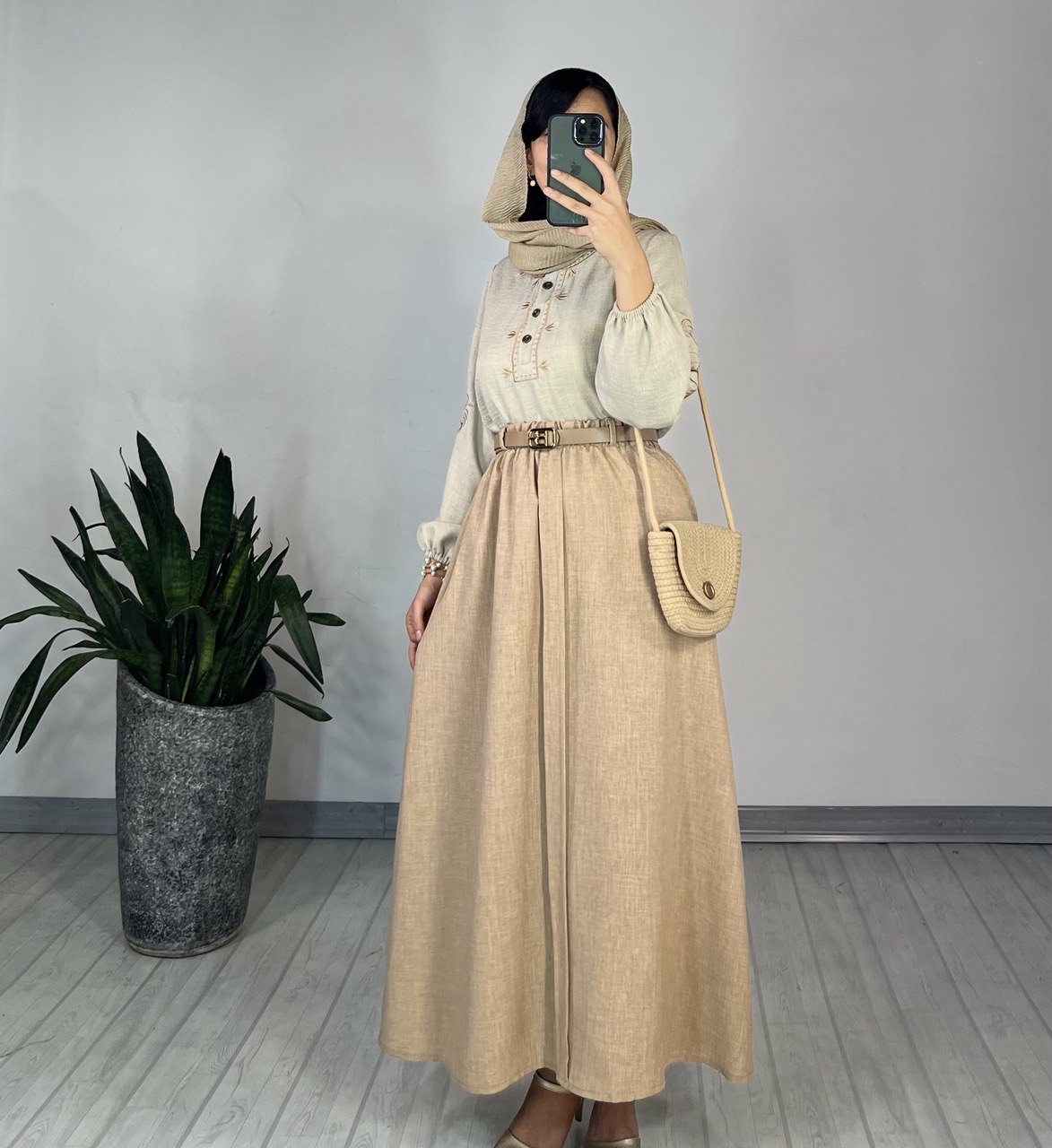 ست بلوز و دامن گلدوزی