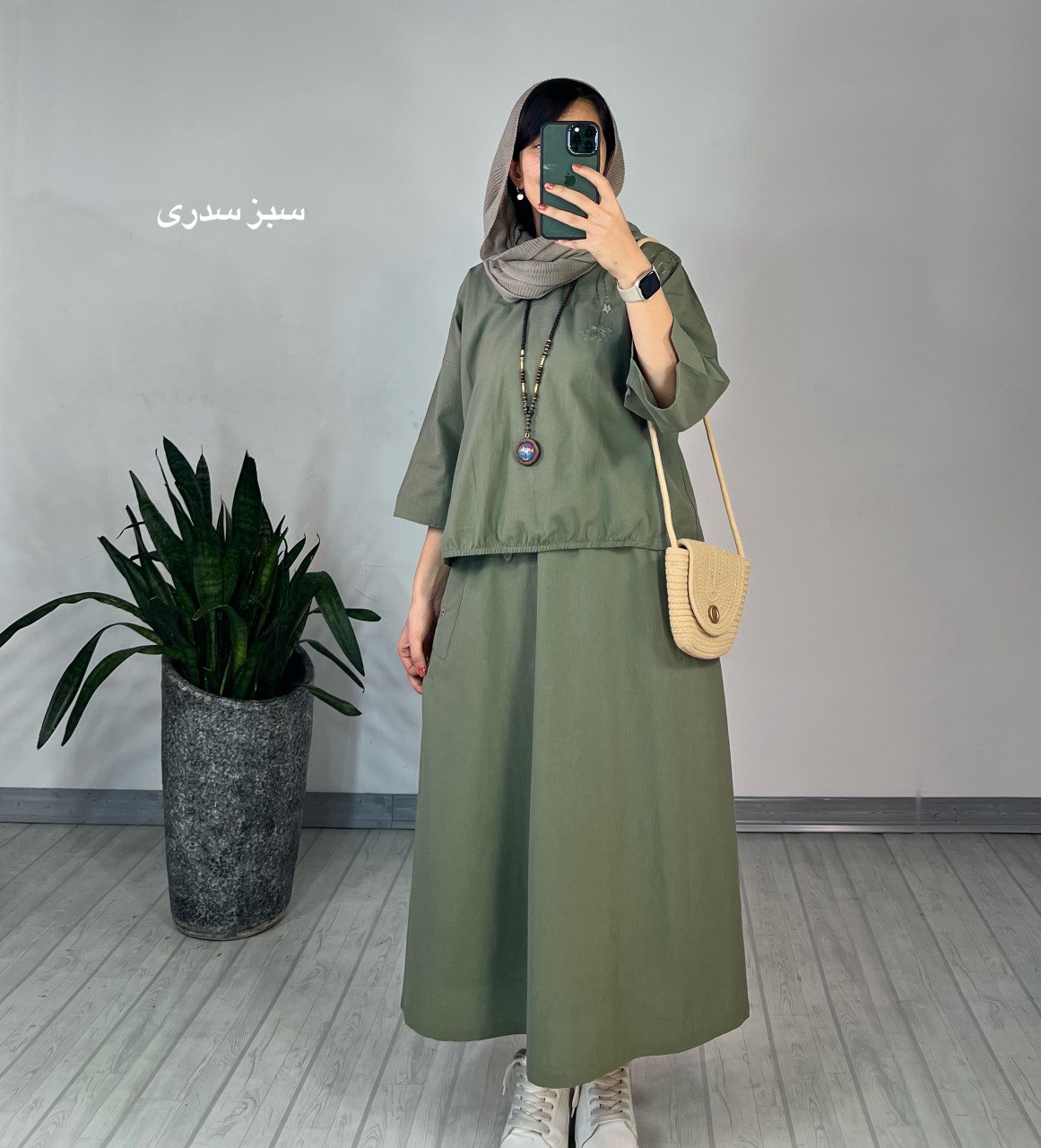 ست بلوز و دامن لینن