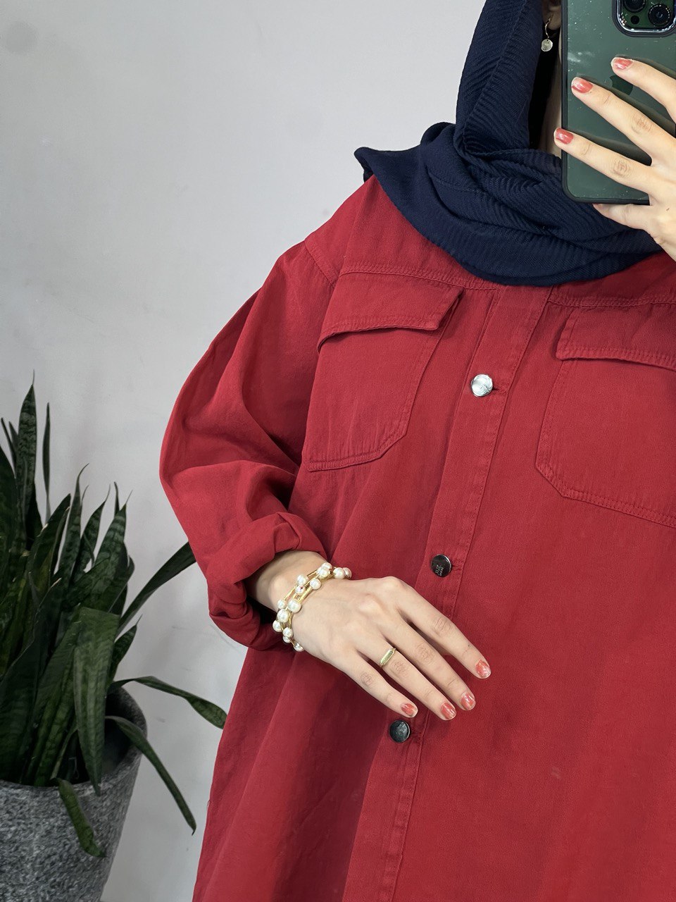 مانتو کتان فندق(ایراد دار)
