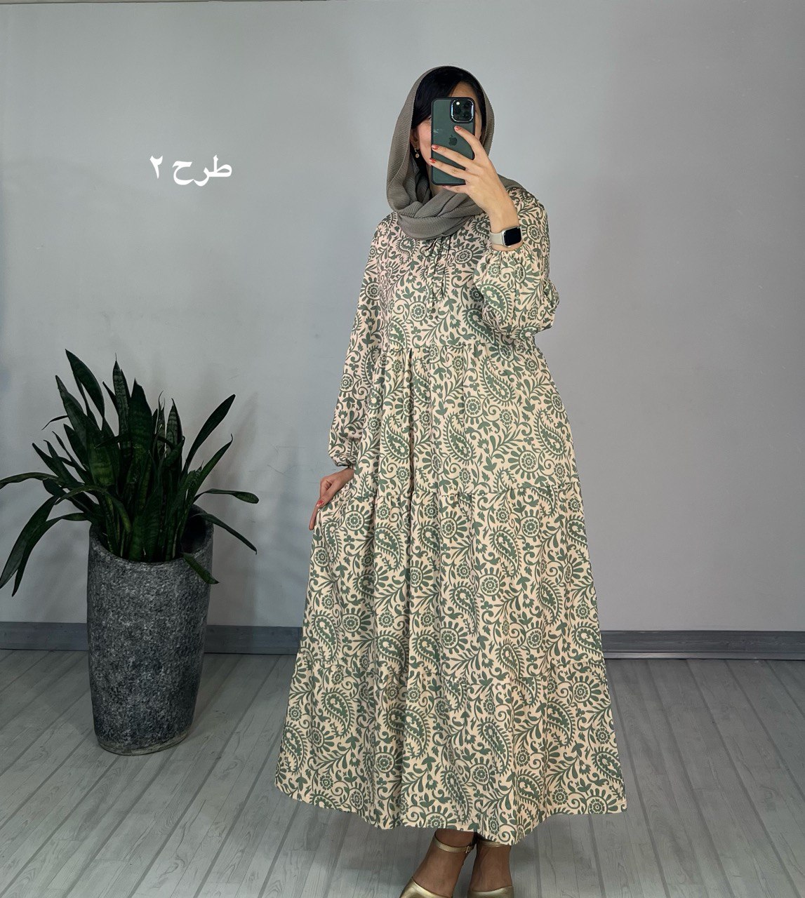 پیراهن طرحدار مزونی 60