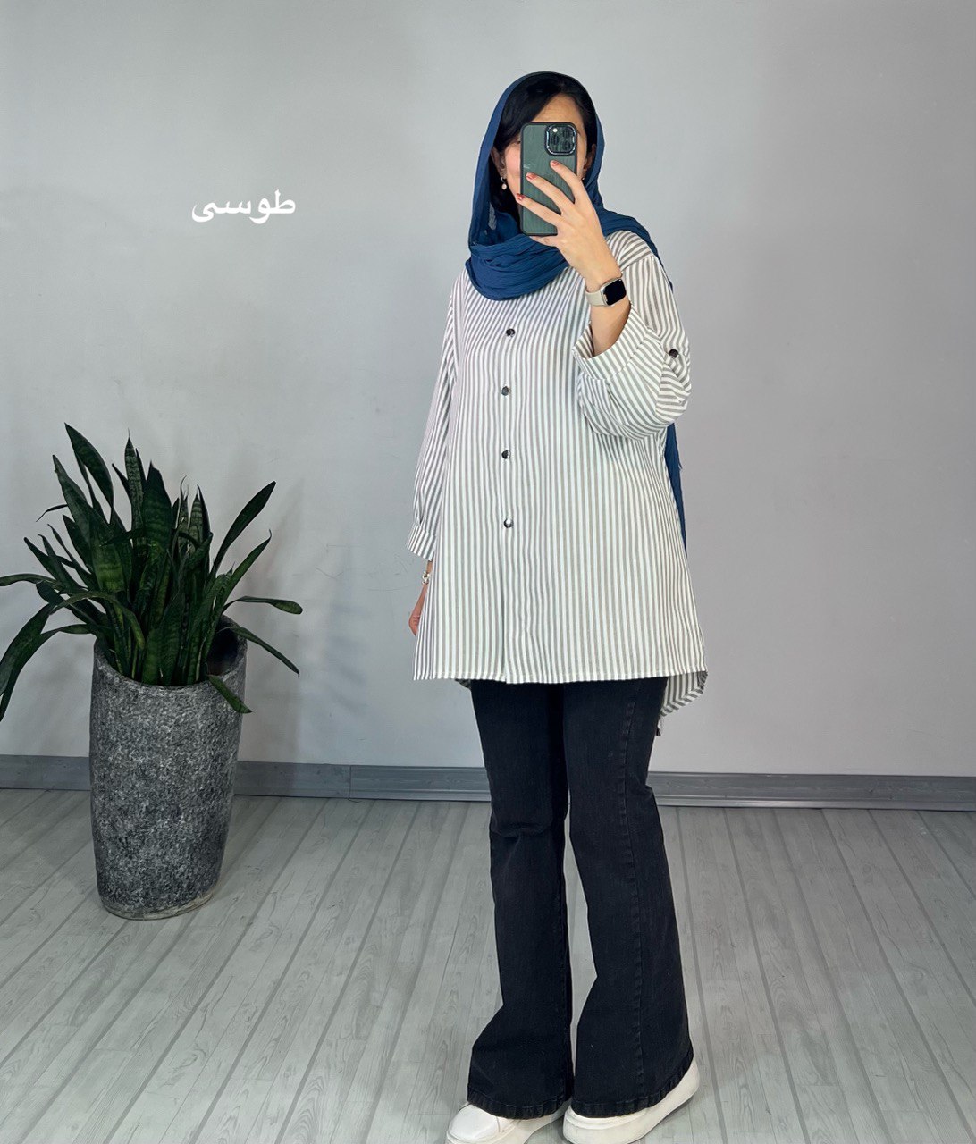 مانتو دکمه دار سالینا 1