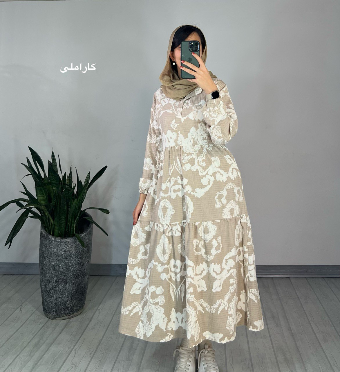 پیراهن مانتویی عطرین(ایراد دار)