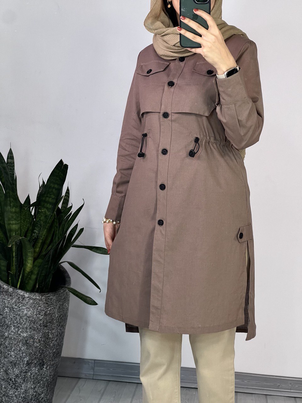مانتو دکمه دار ستوده