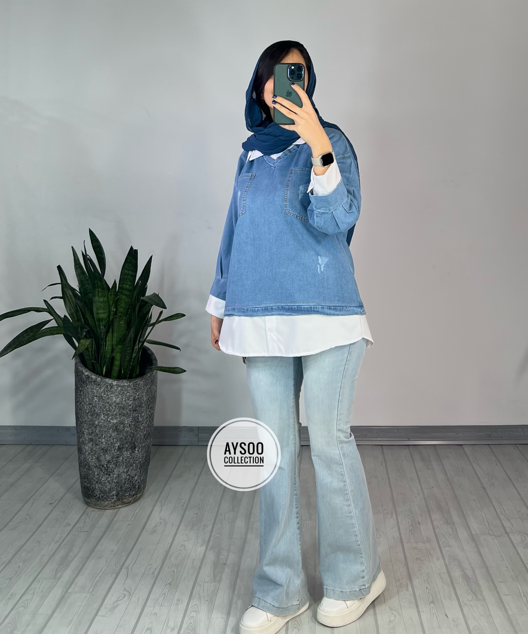 تونیک مانتویی جین دینا 1