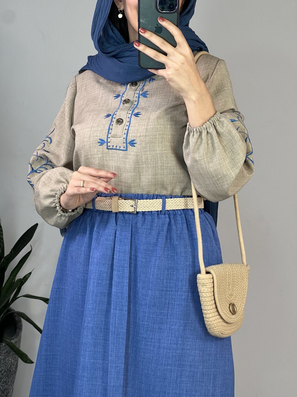 ست شومیز و دامن گلدوزی