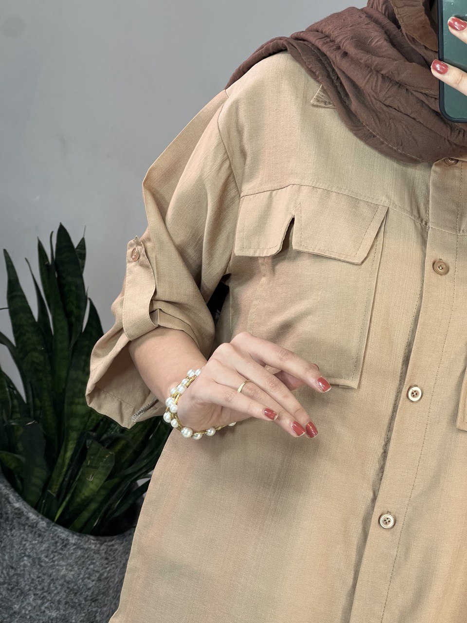 شومیز دکمه دار درناز