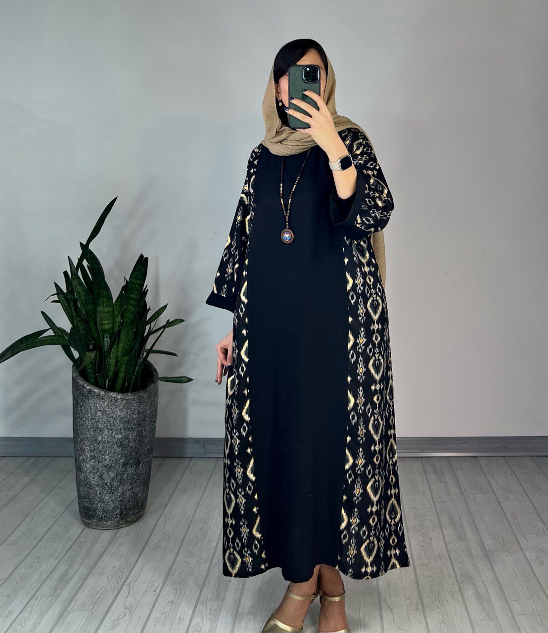 پیراهن مانتویی شیدا مشکی