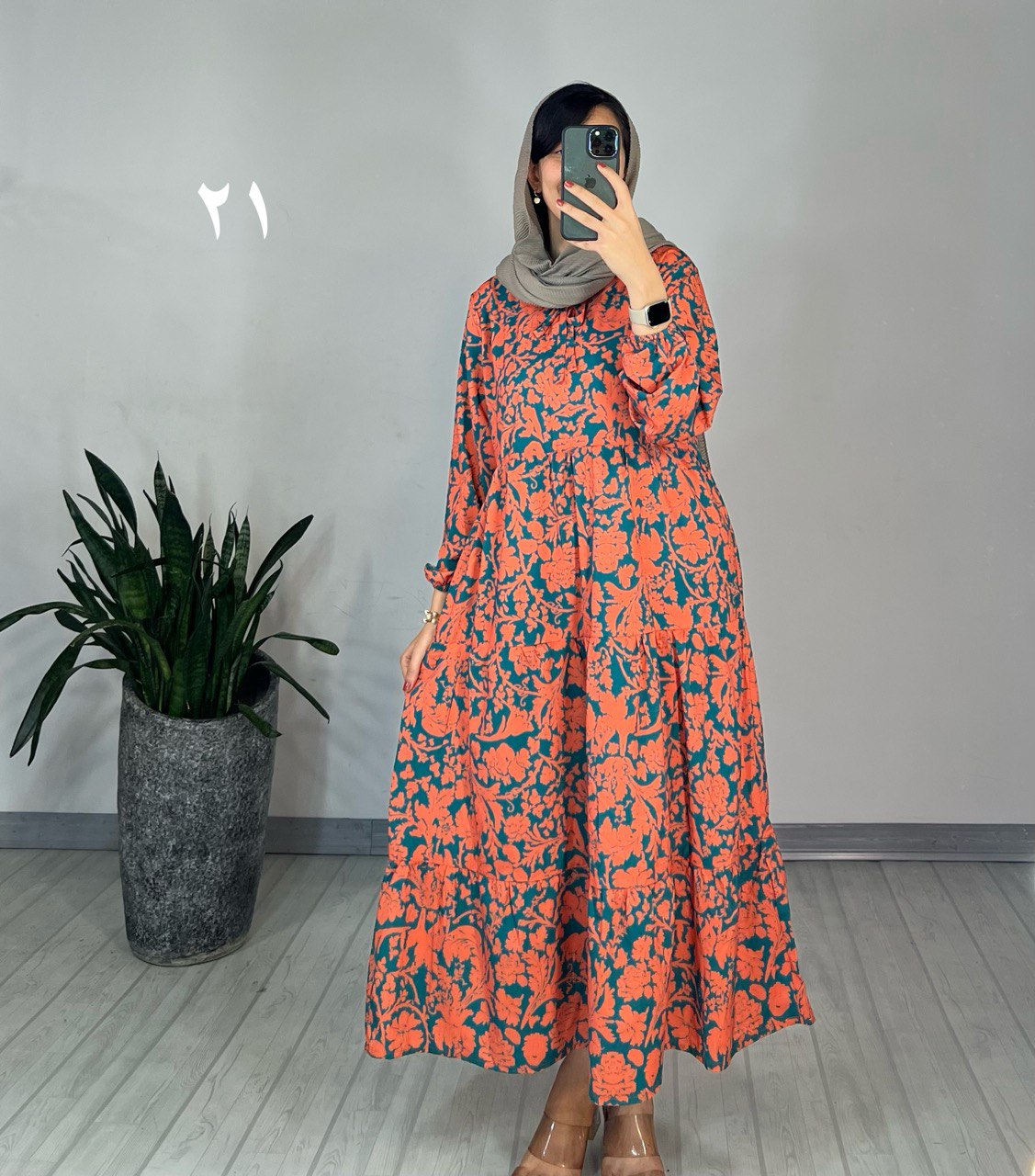 پیراهن طرحدار مزونی 64