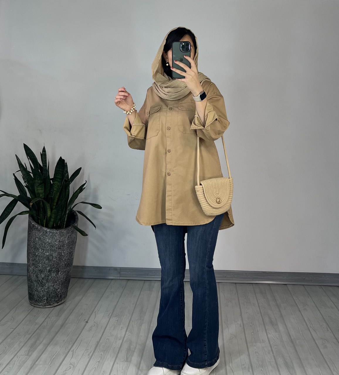 مانتو جین رنگی چشمه 1