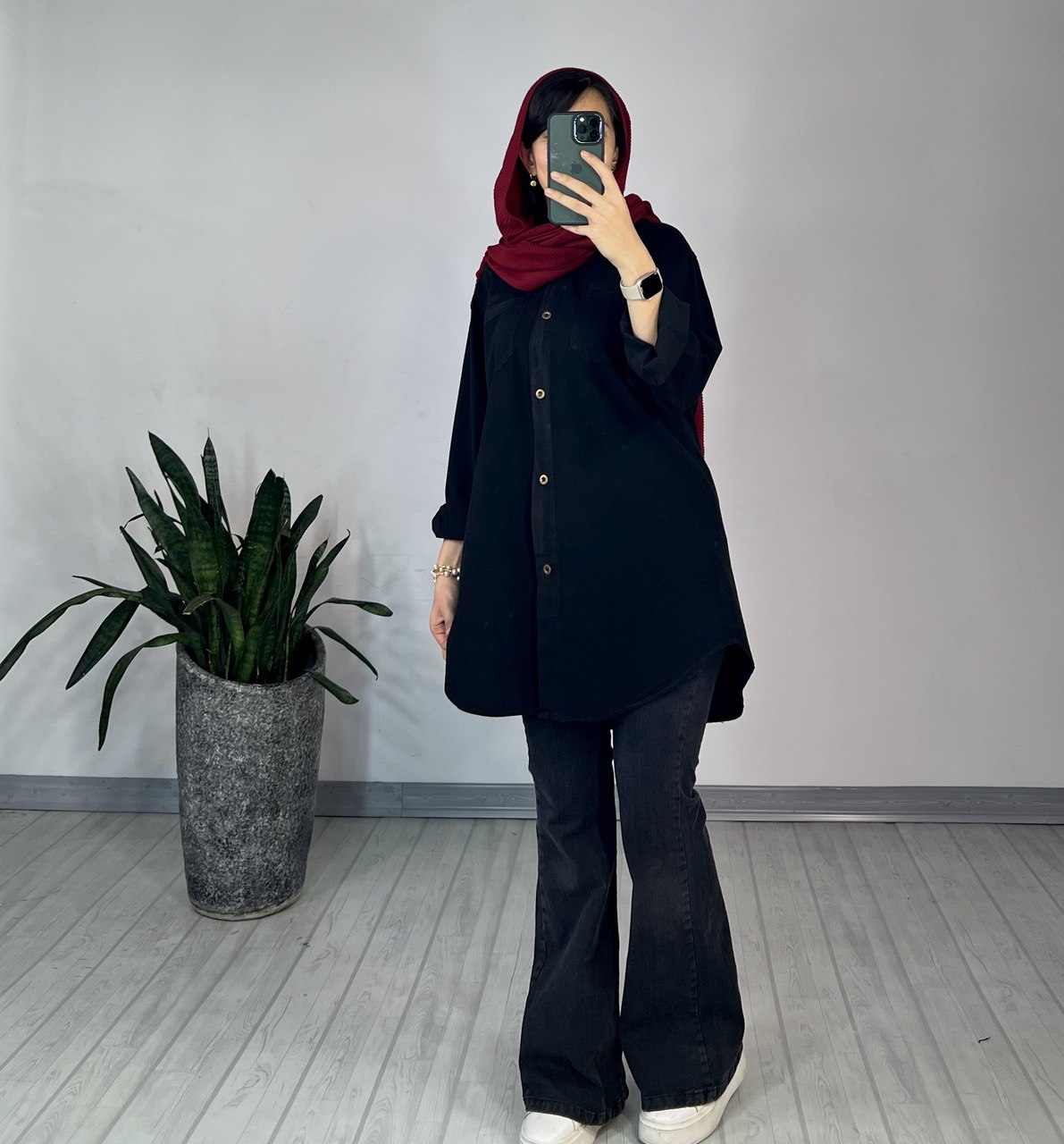 مانتو بلند غنچه