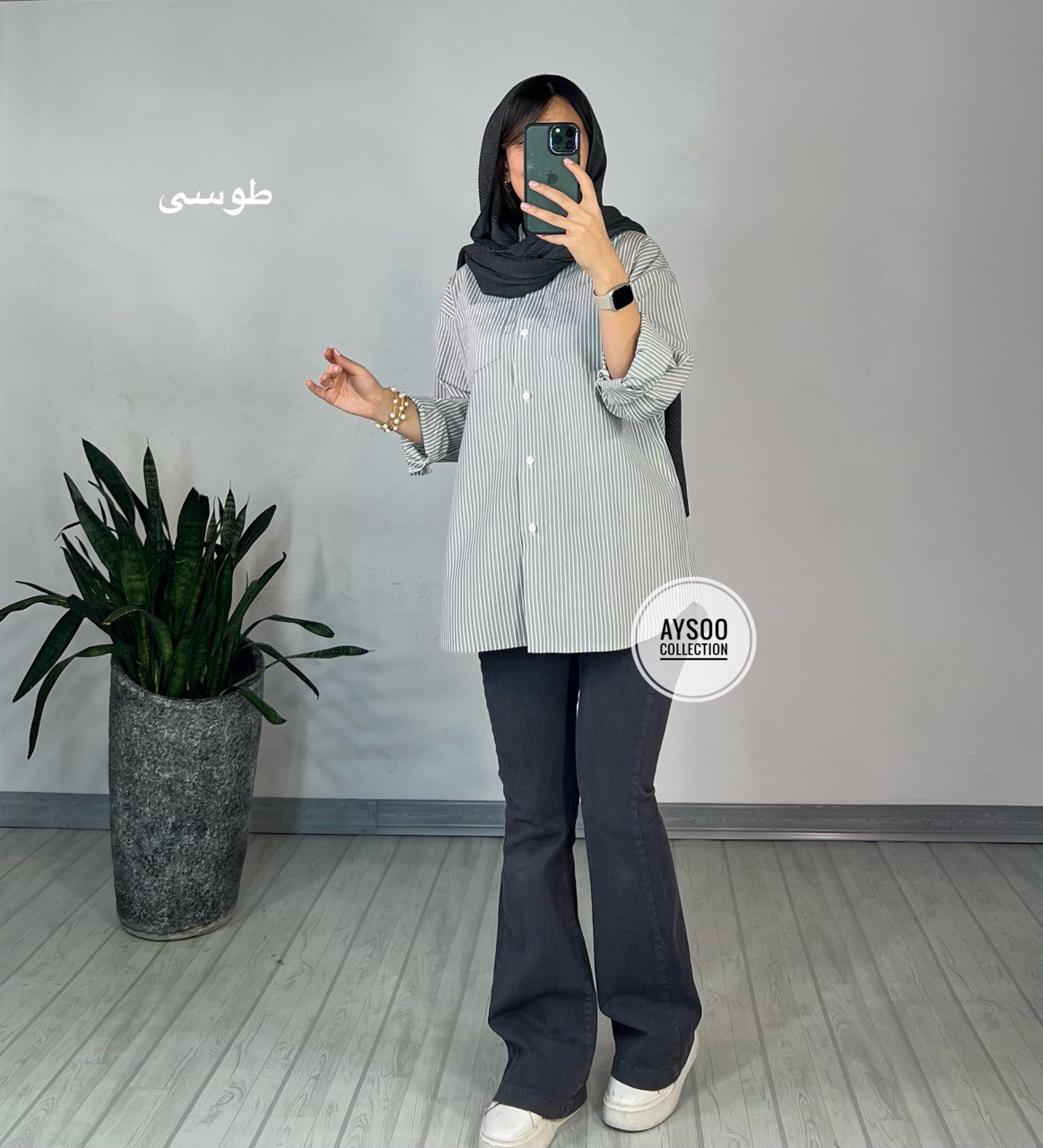 مانتو راه راه سنجاقک(ایراد دار)