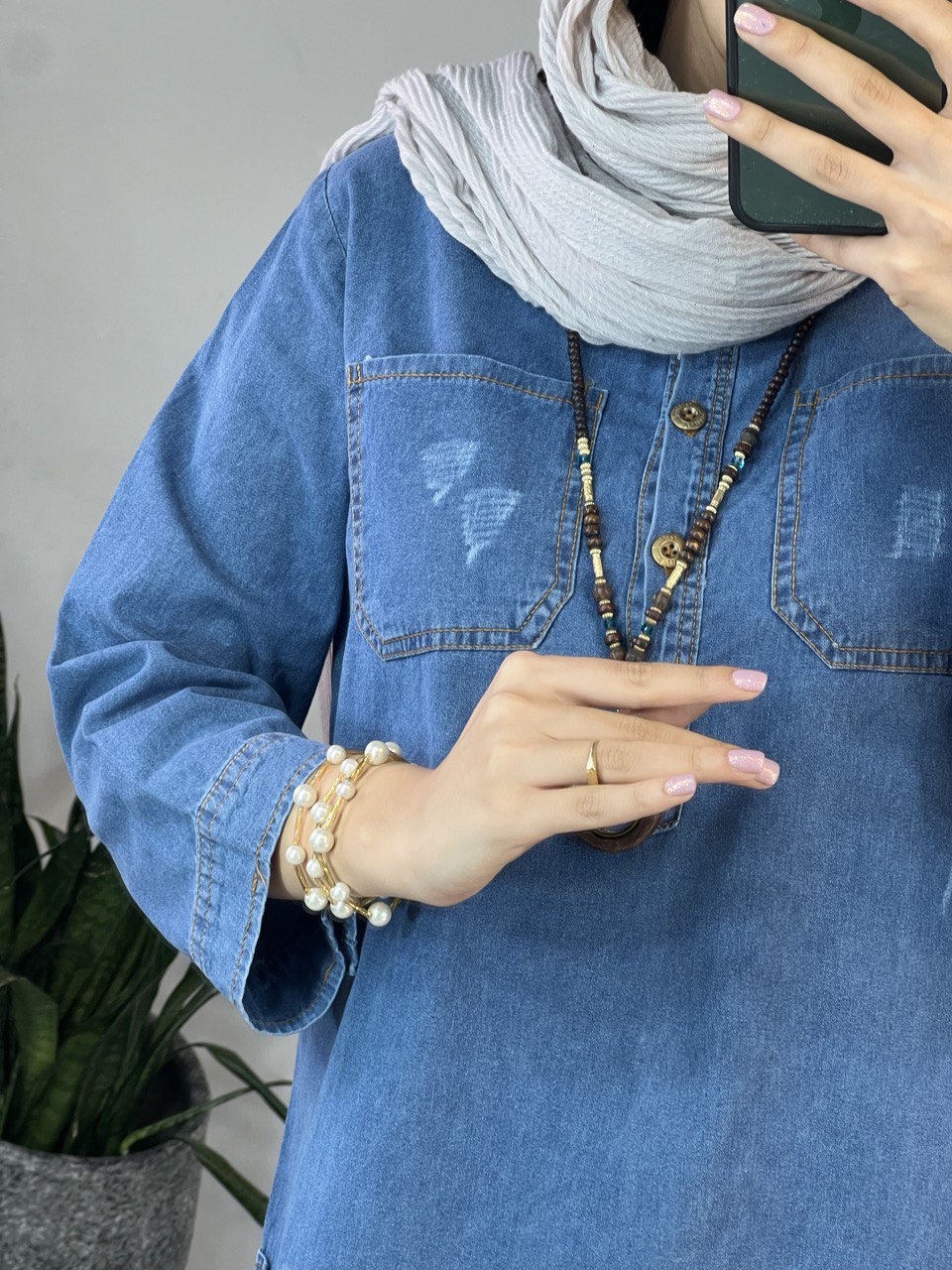 مانتو جلو بسته جین خاطره(ایراد دار)