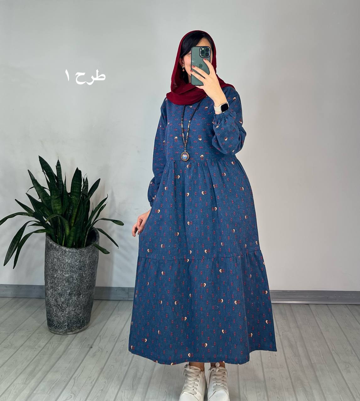 پیراهن لینن نرمینه 1