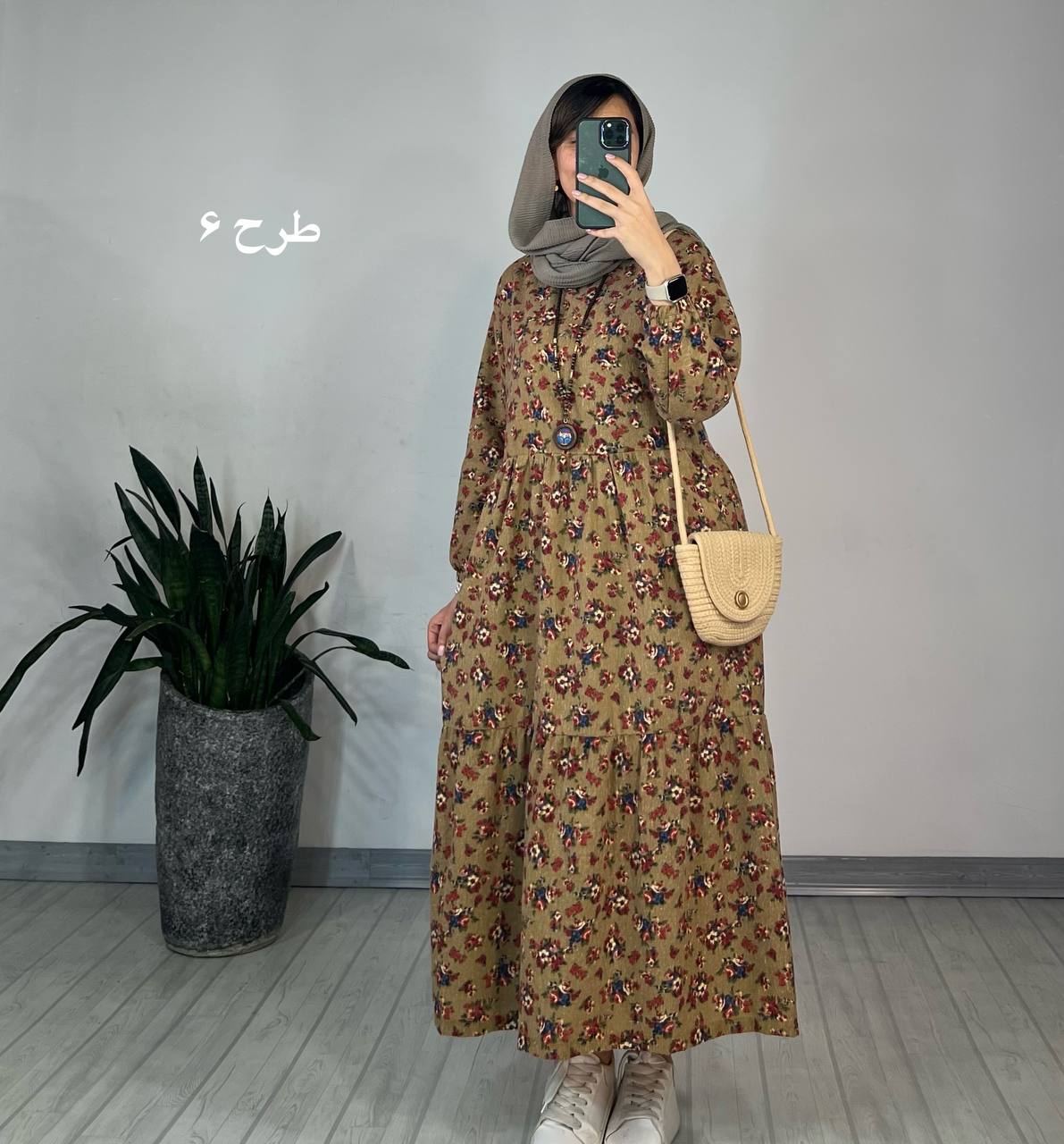 پیراهن لینن نرمینه 1