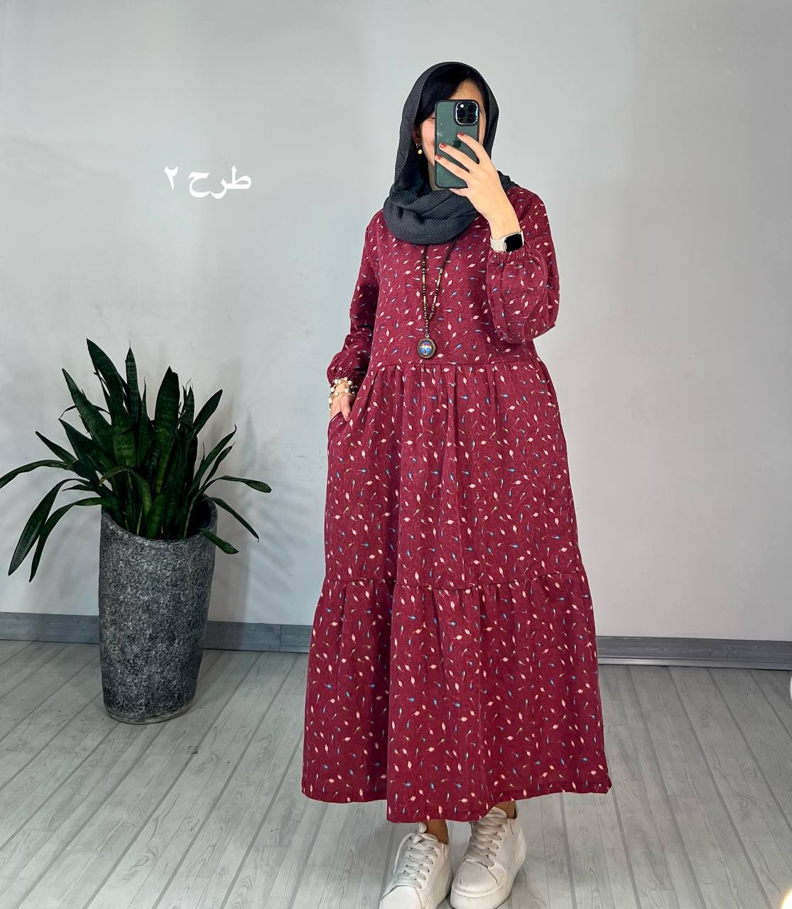 پیراهن لینن نرمینه 1