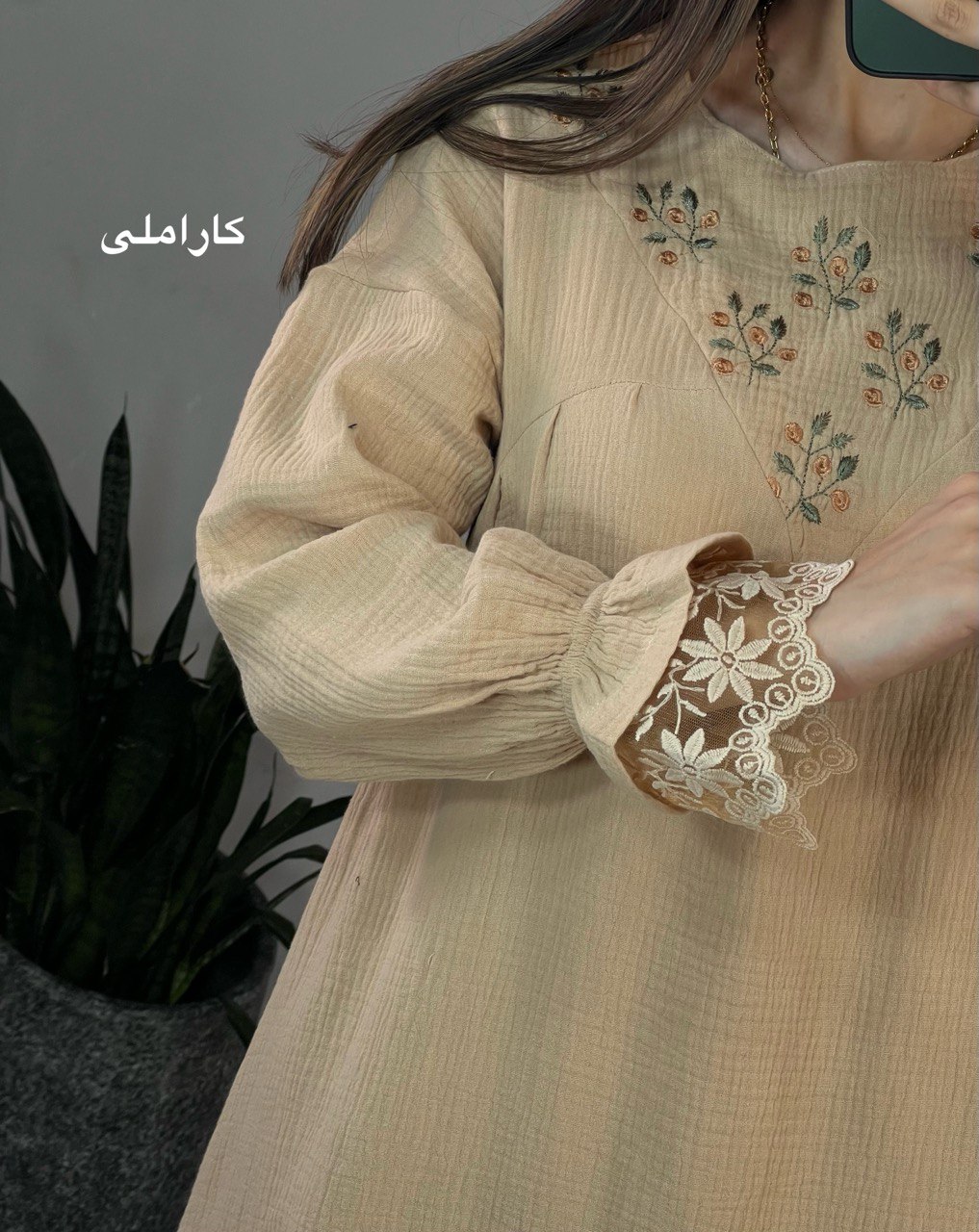 پیراهن مانتویی ساتین 1(ایراد دار)