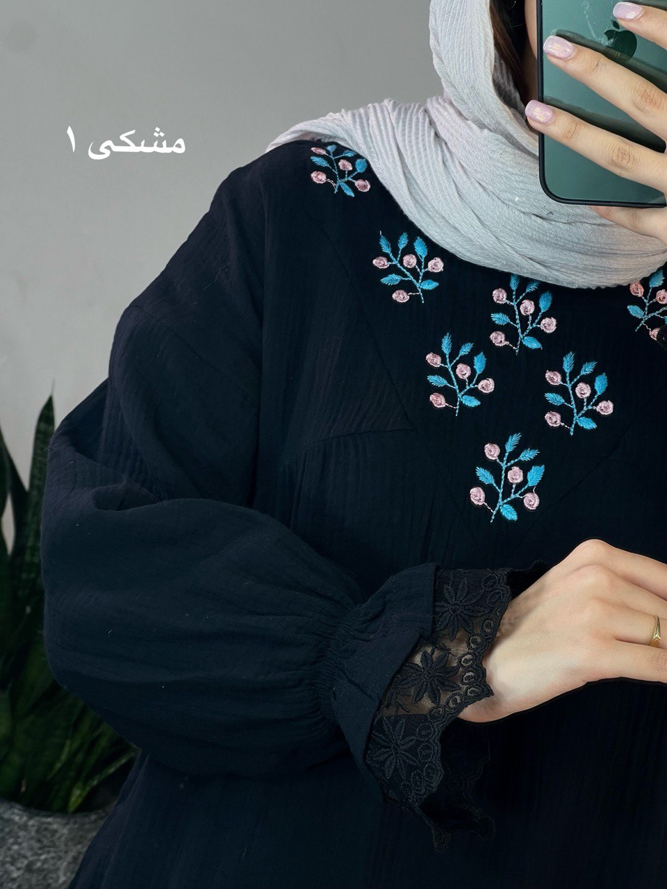 پیراهن مانتویی ساتین 1(ایراد دار)