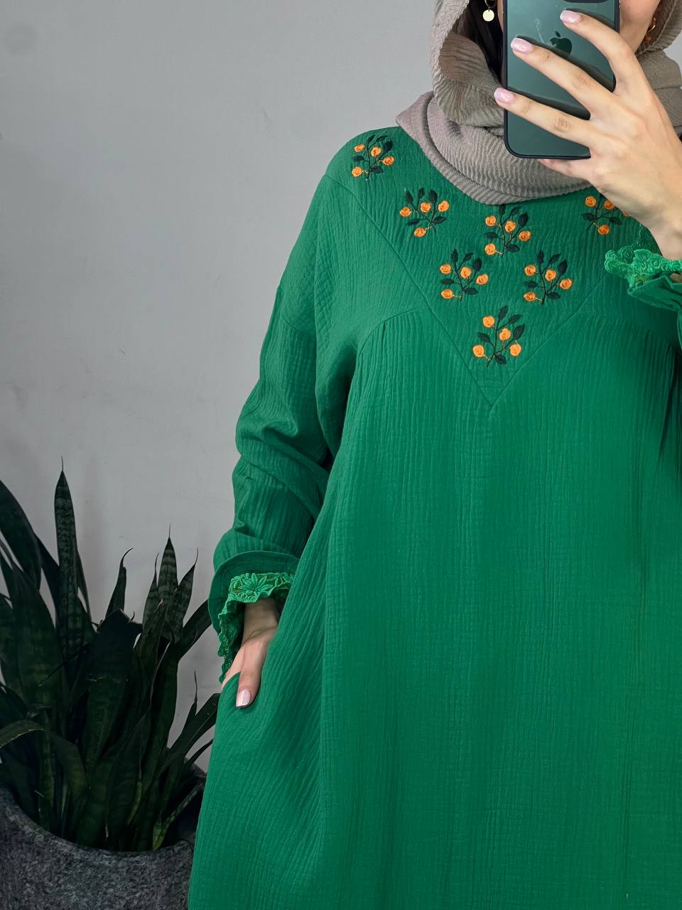 پیراهن مانتویی ساتین 1(ایراد دار)