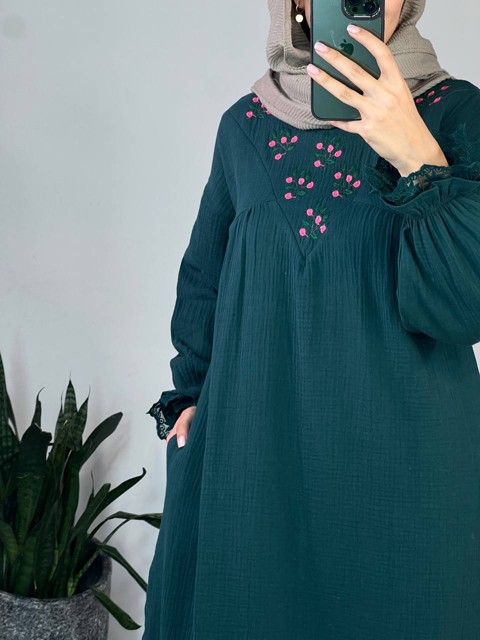 پیراهن مانتویی ساتین 1(ایراد دار)