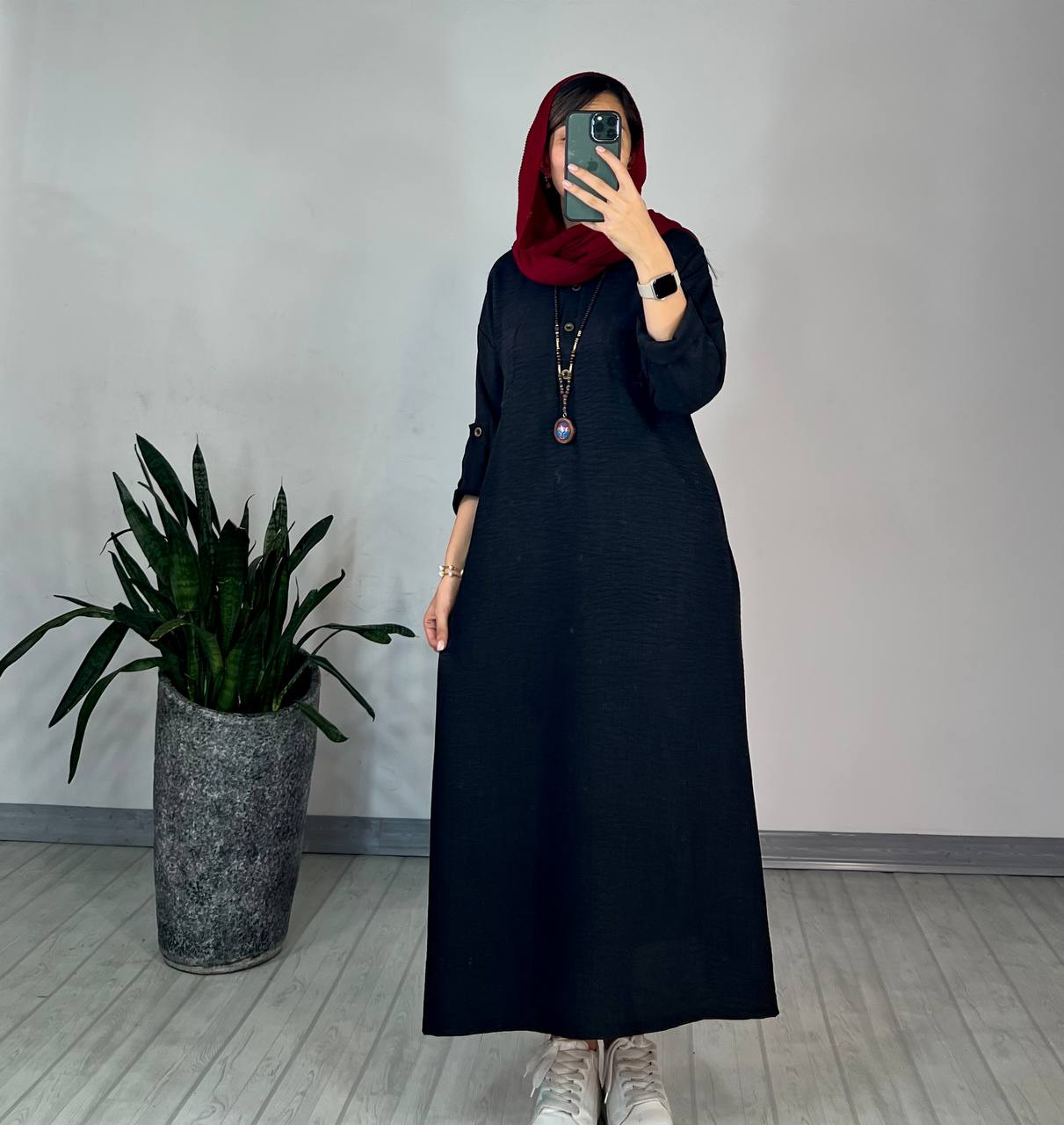 مانتو بلند آویشن(به همراه کمربند)