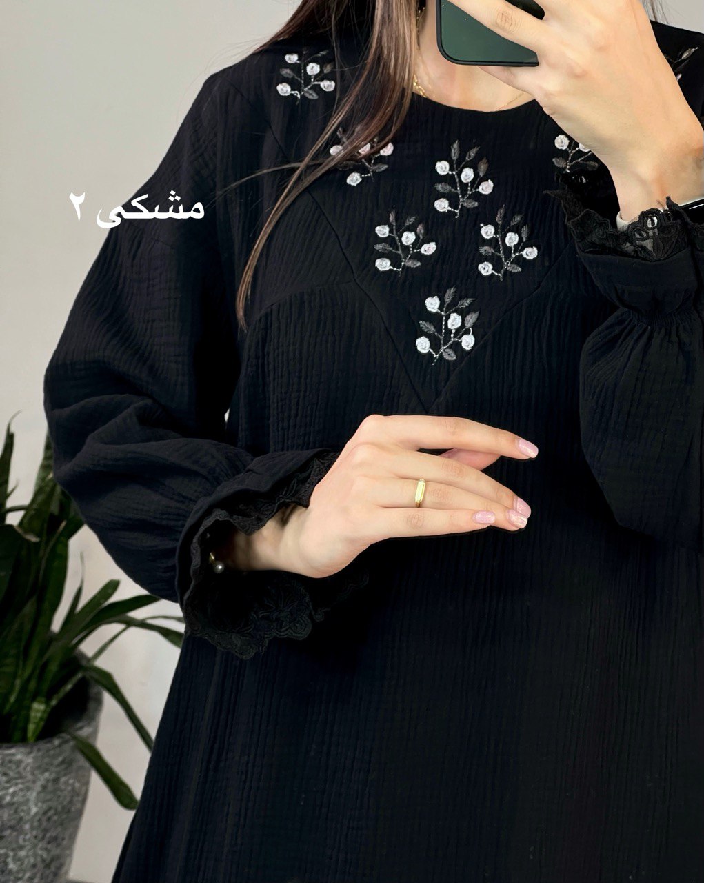 پیراهن مانتویی ساتین 1(ایراد دار)