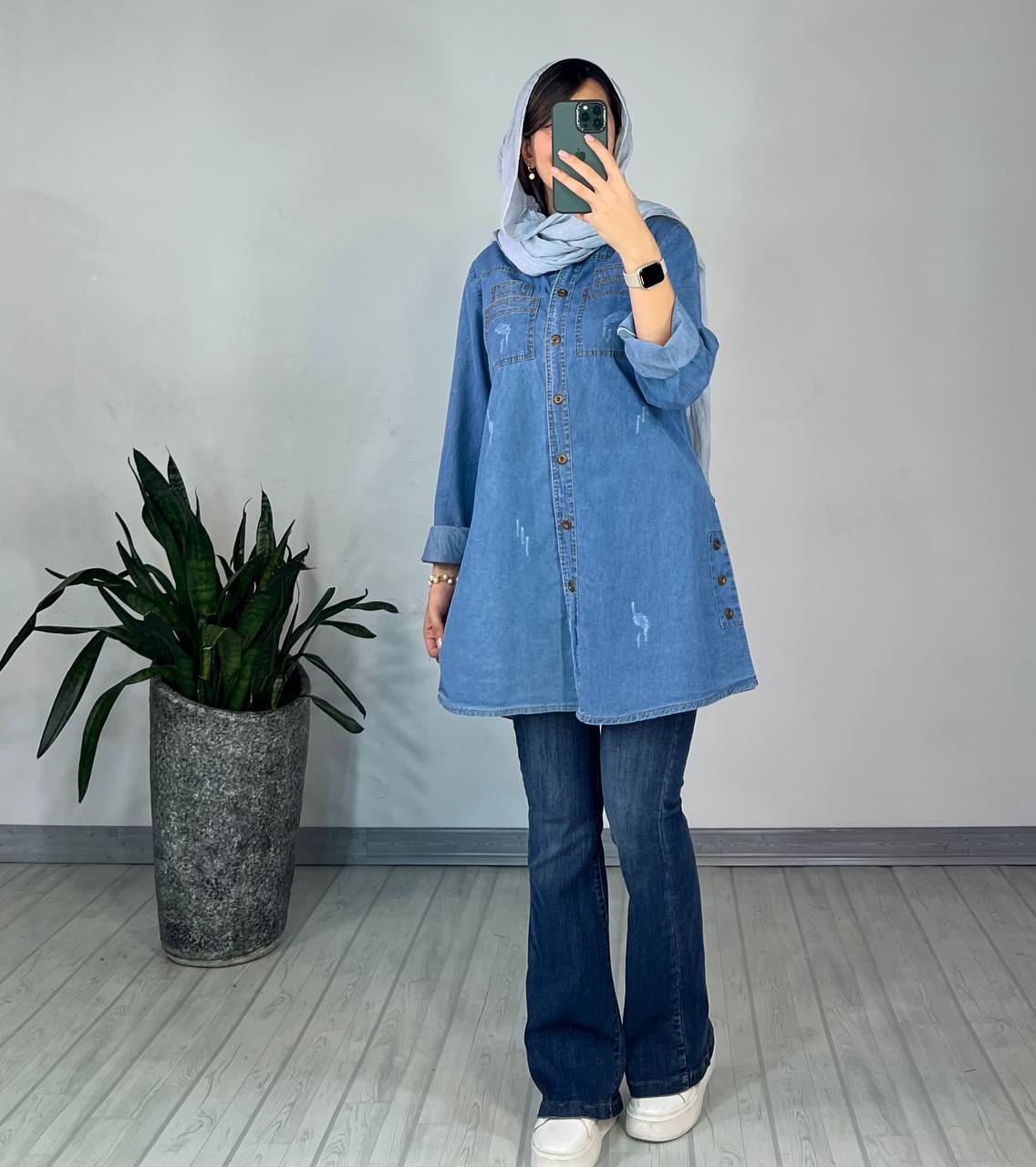 مانتو جین کاغذی ندا