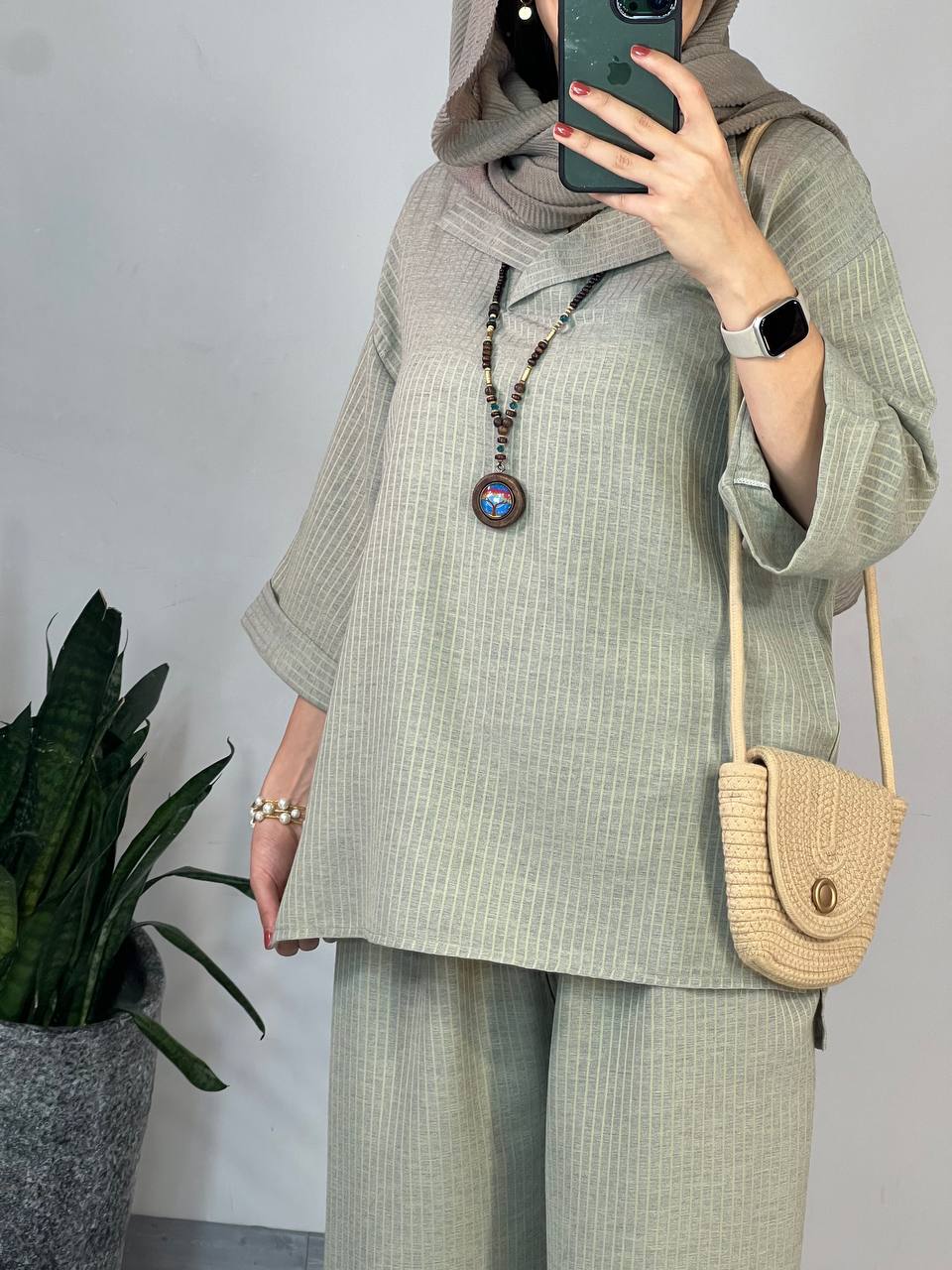 ست تونیک و شلوار تافته 3