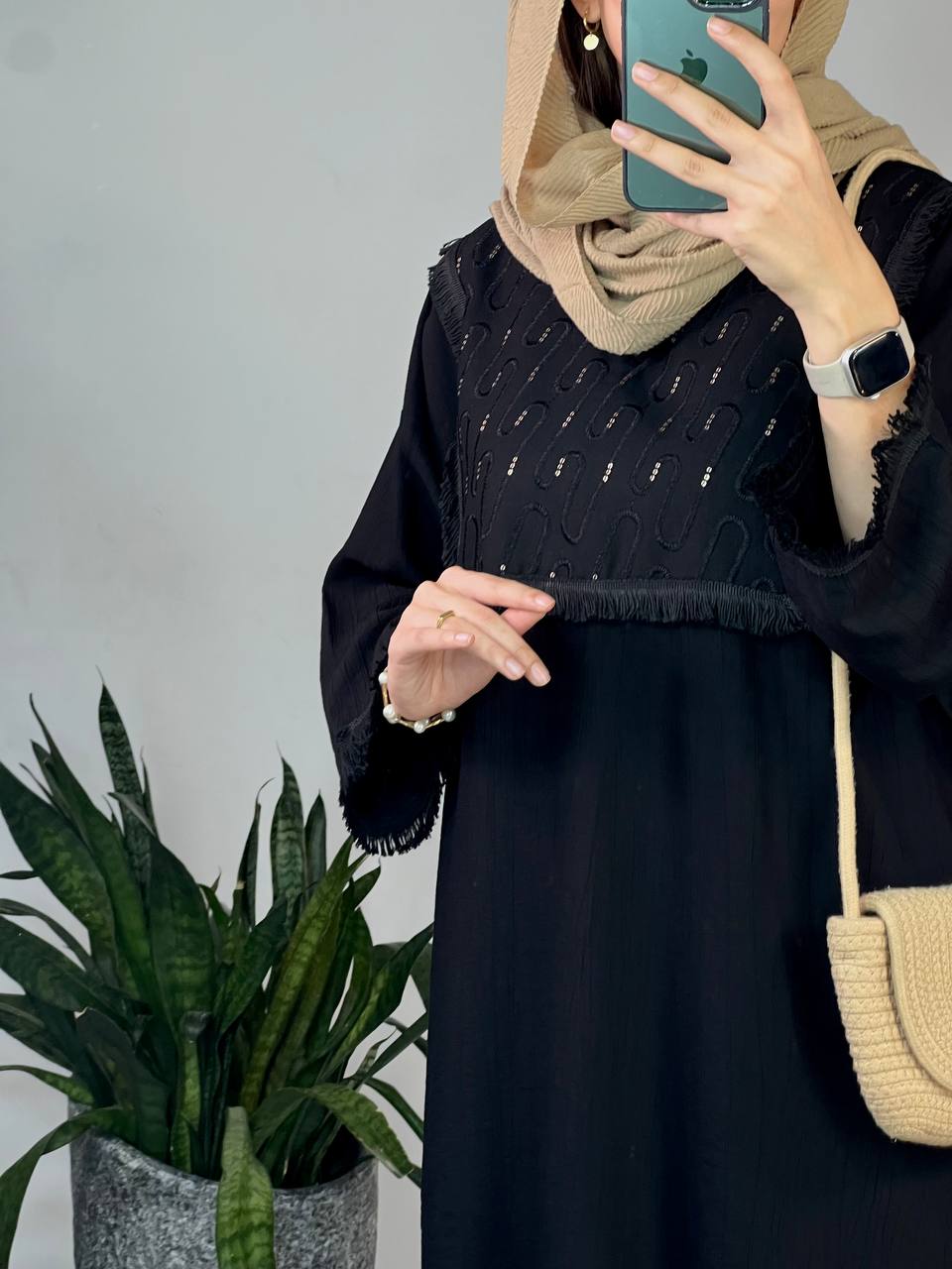 مانتو کفتان مشکی آریانا