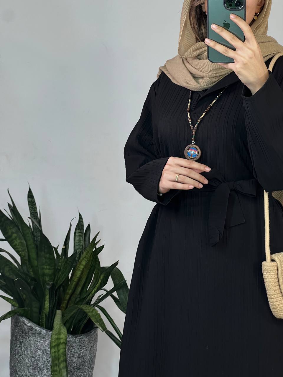 پیراهن مانتویی طهورا مشکی