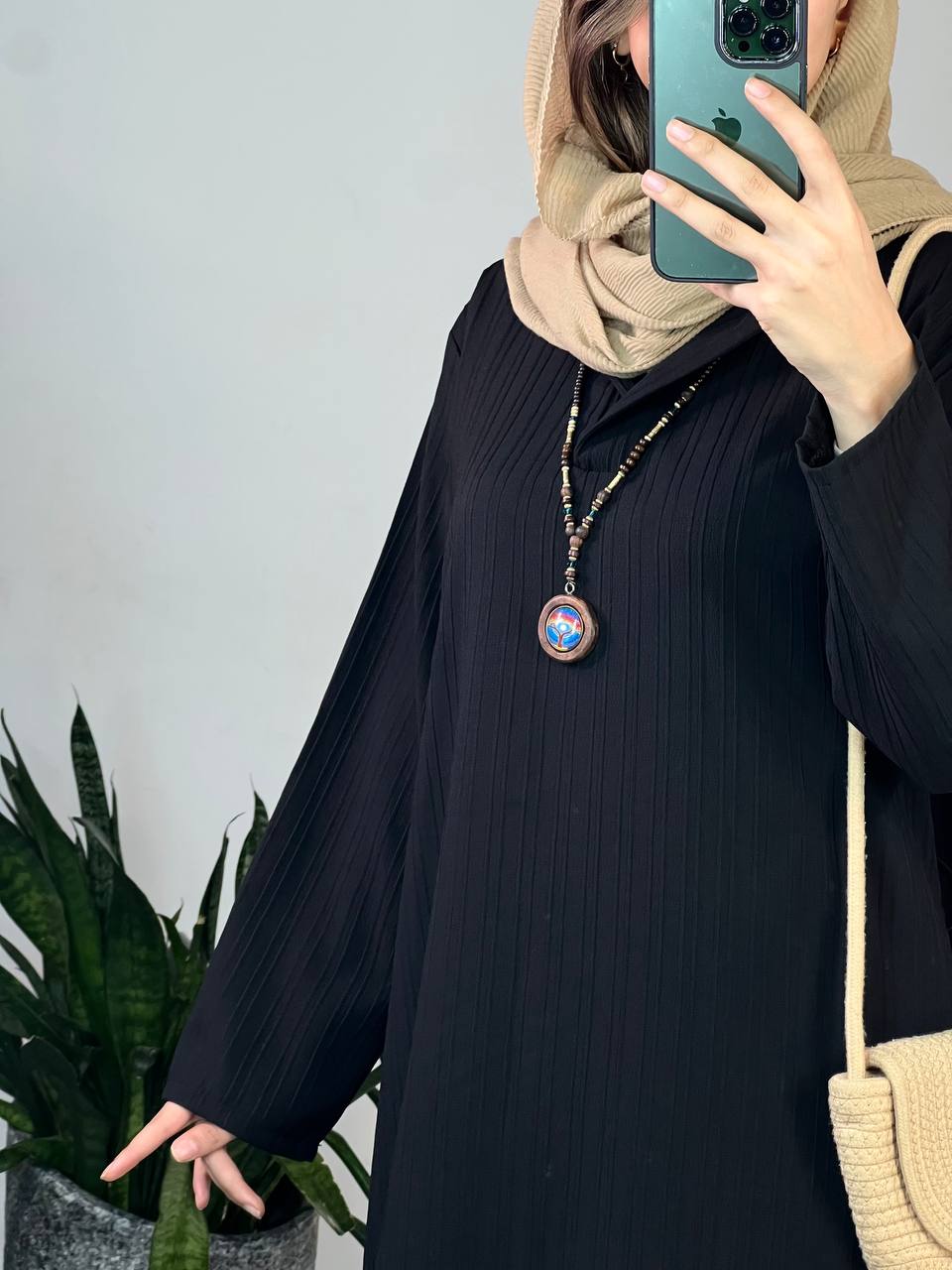 پیراهن مانتویی طهورا مشکی