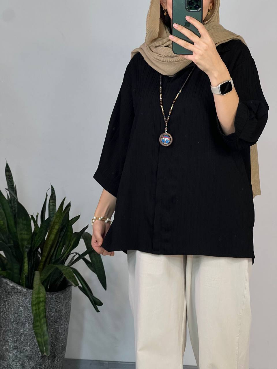 تونیک مانتویی بی تا مشکی