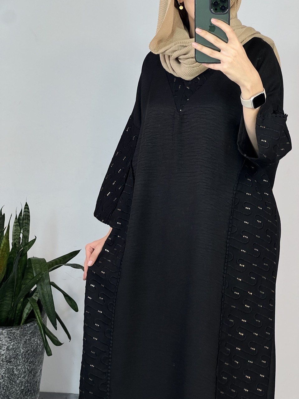 مانتو کفتان مشکی لیالی