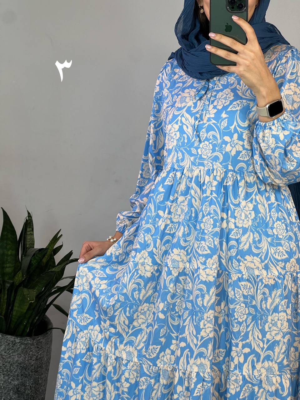 پیراهن طرحدار مزونی 75