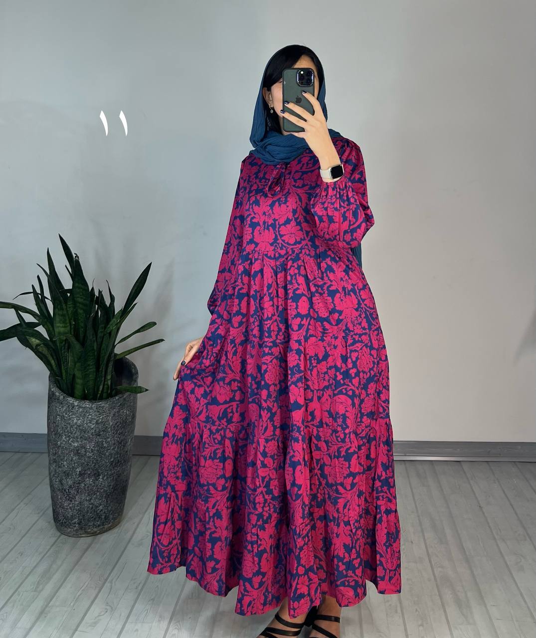 پیراهن طرحدار مزونی 75