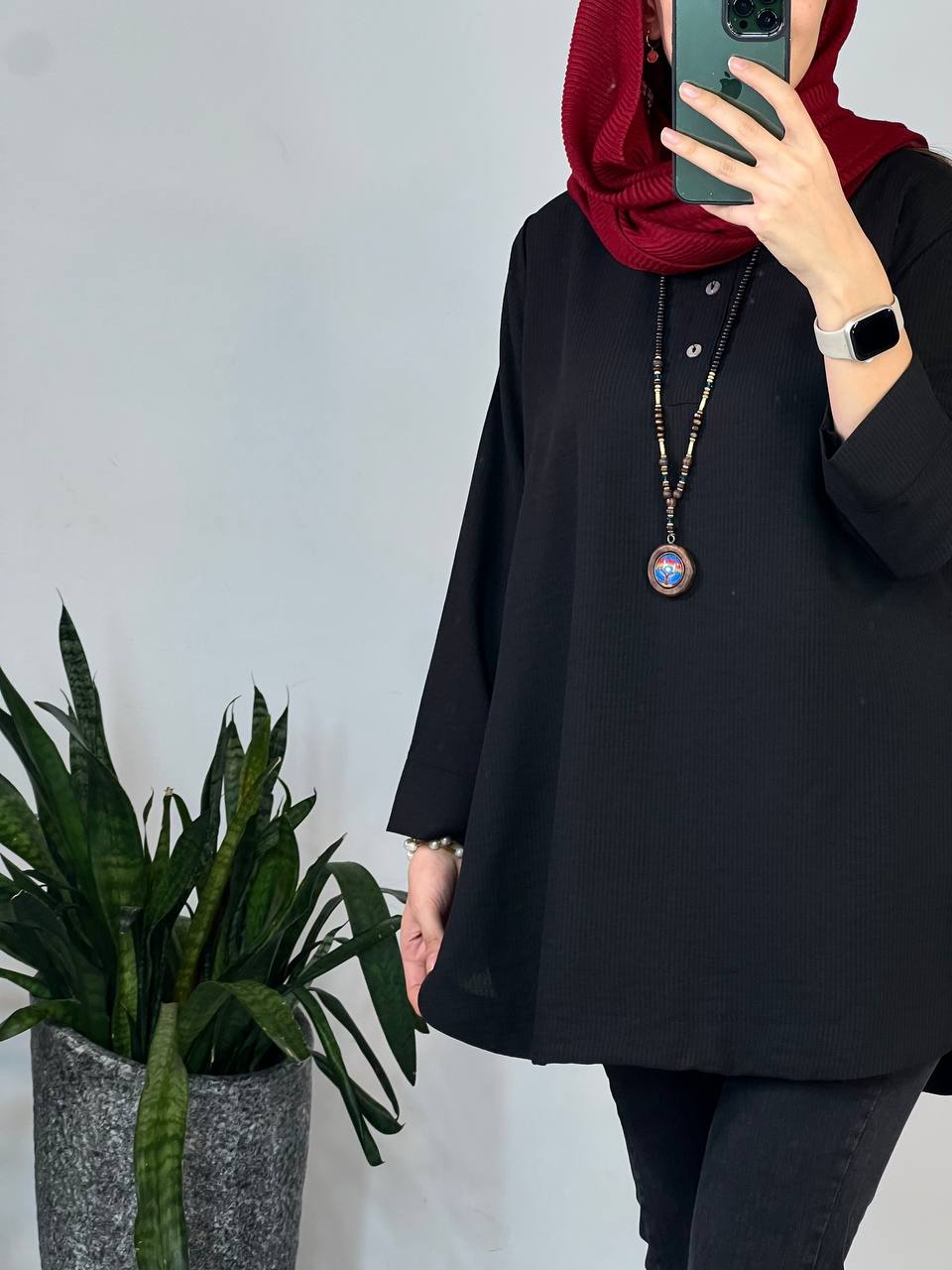 مانتو راه راه سه دکمه