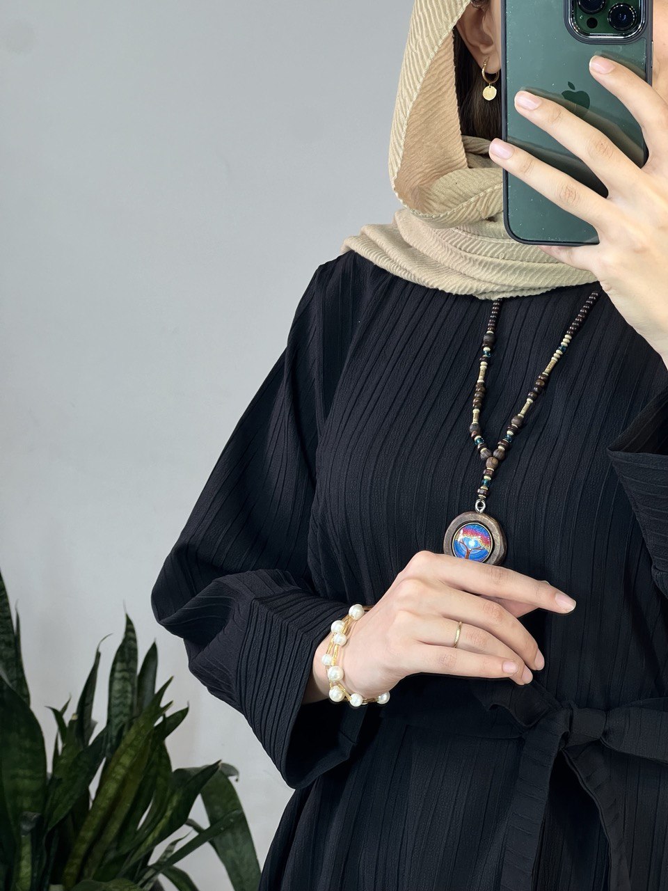 پیراهن مانتویی پوپک مشکی