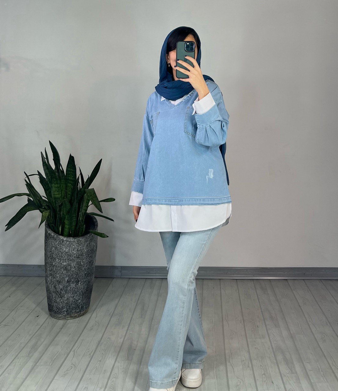 تونیک مانتویی جین دینا 2