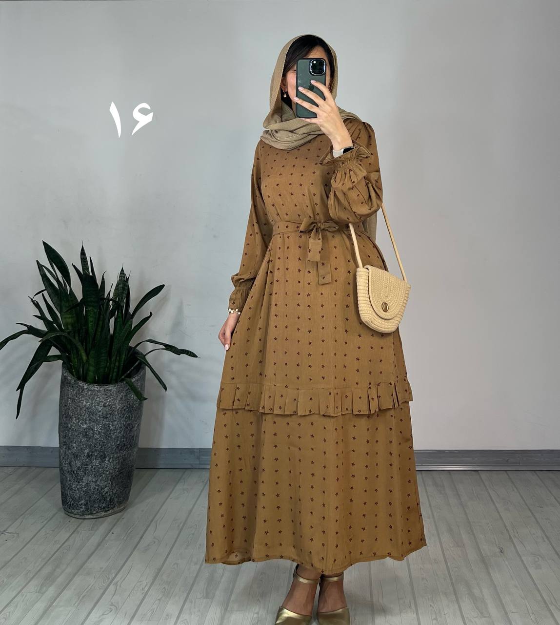 پیراهن مانتویی شکوفه با ارسال رایگان