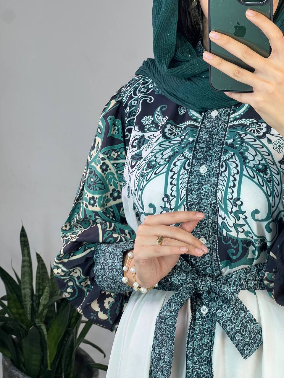 پیراهن مزونی آنا همراه با کمربند