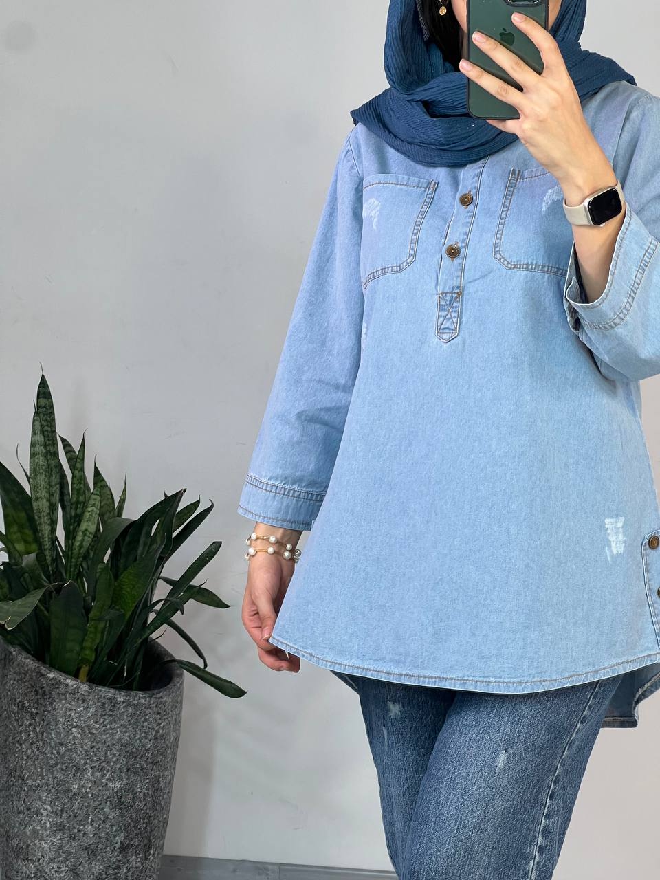 مانتو جین کاغذی خاطره(ایراد دار)