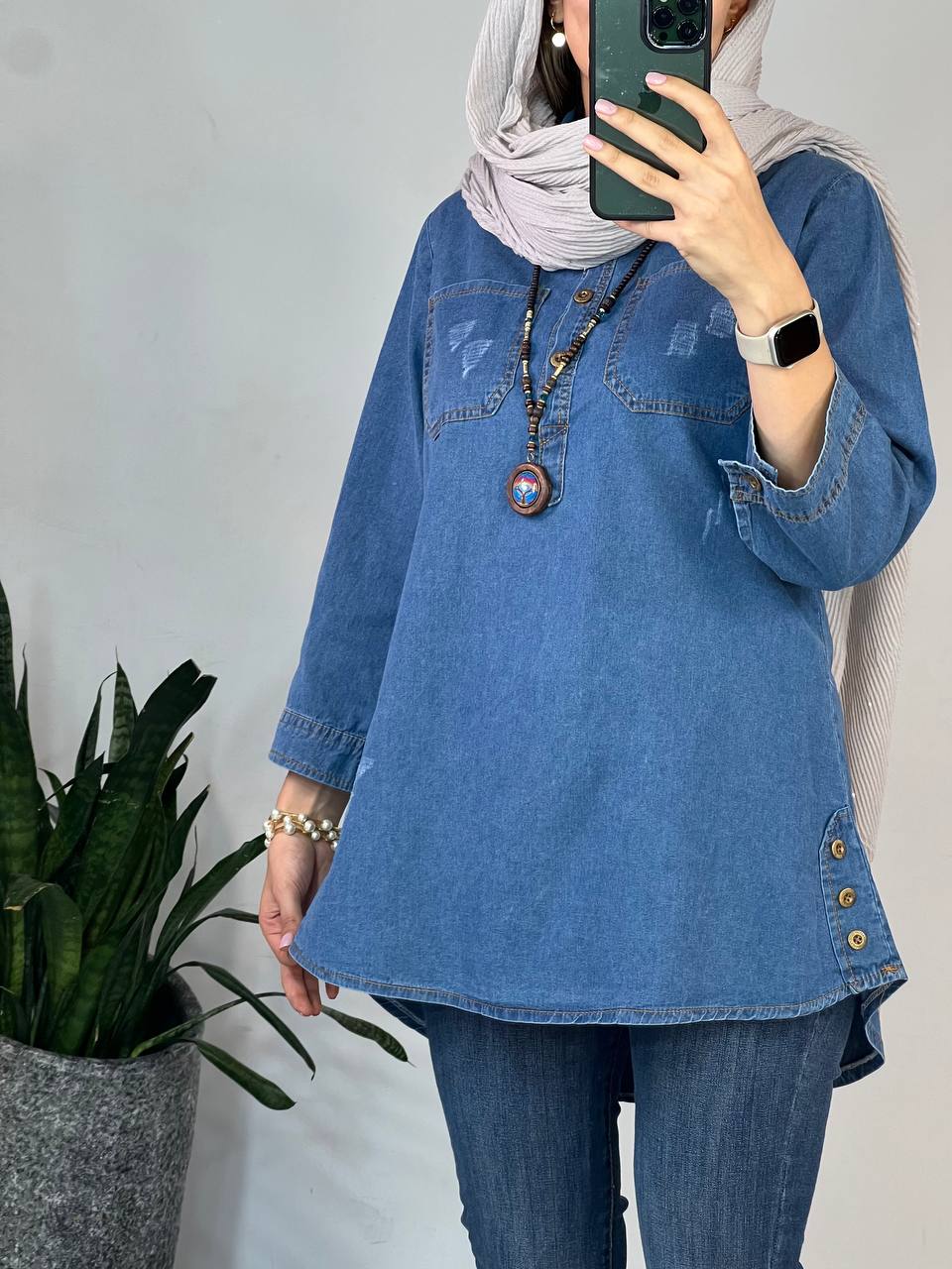مانتو جین کاغذی خاطره(ایراد دار)