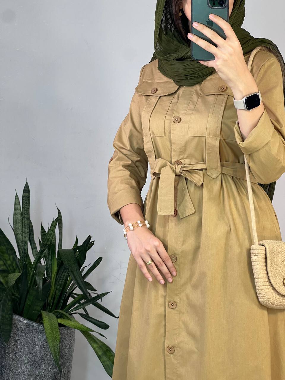 مانتو بلند دکمه دار خورشید 1