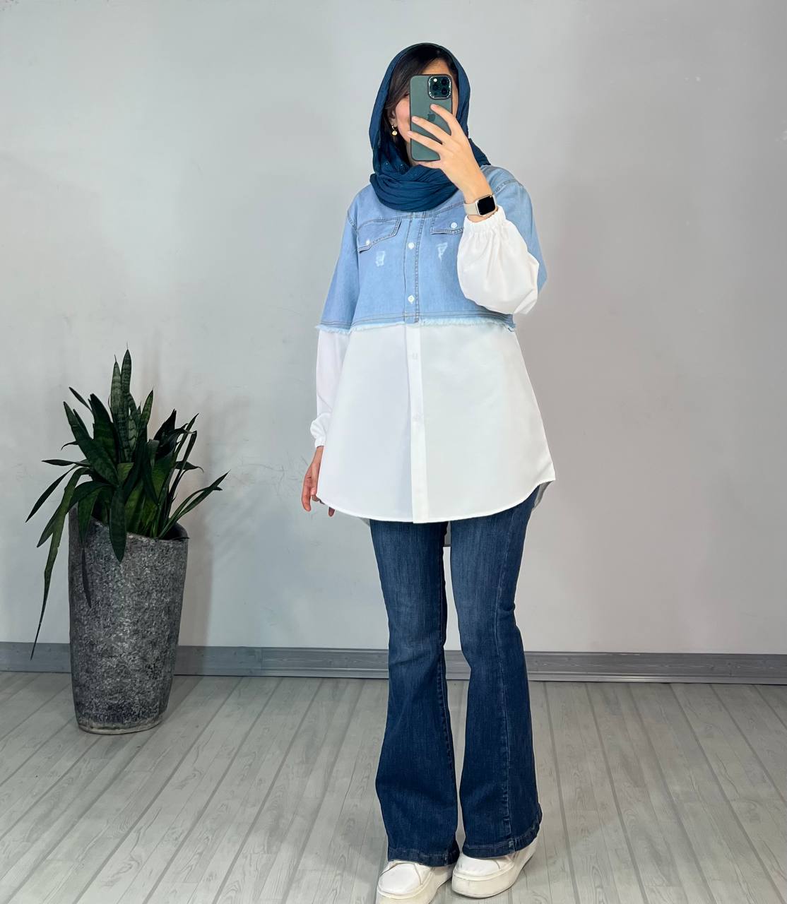 تونیک مانتویی جین پرتو