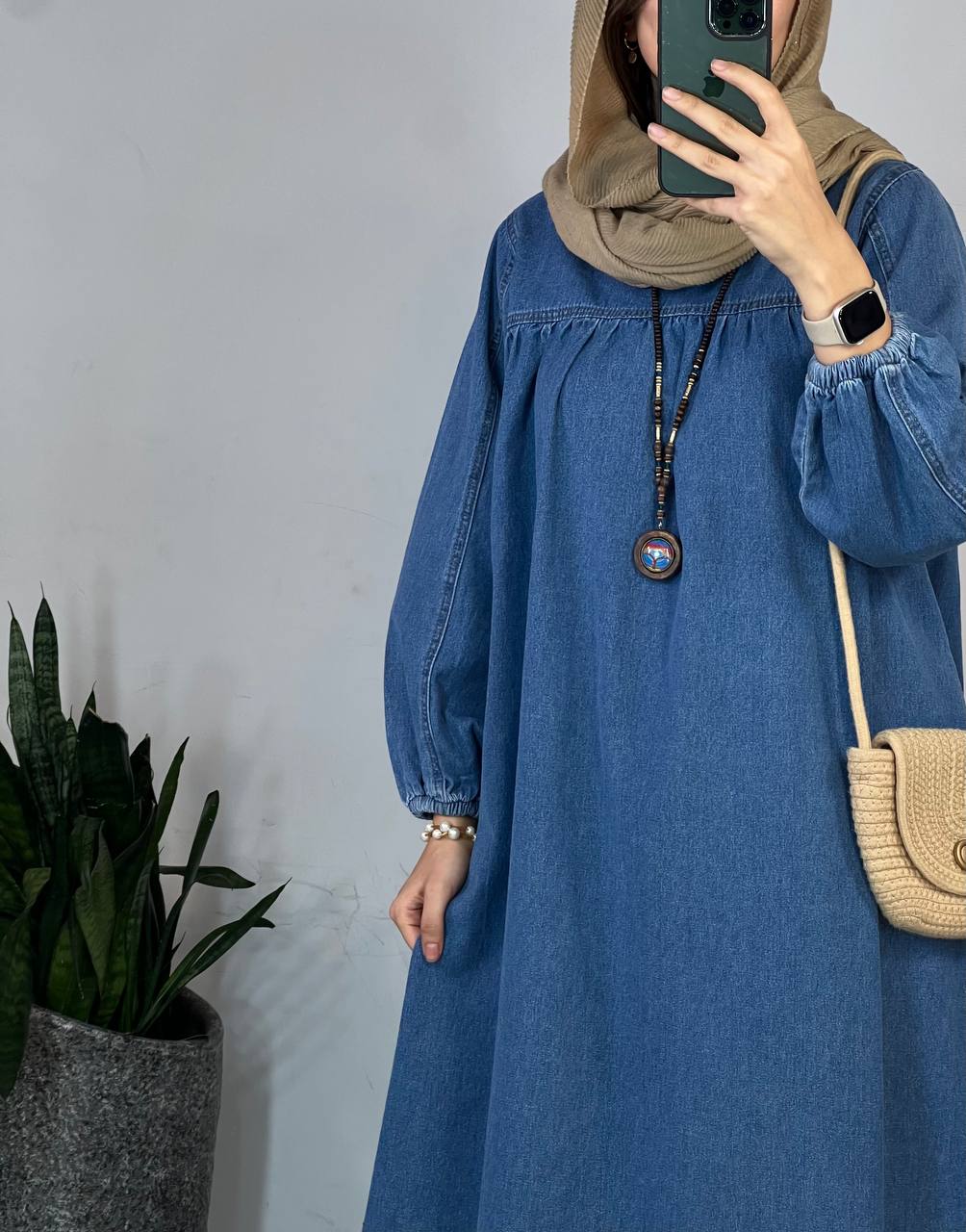 پیراهن مانتویی جین کاغذی 2