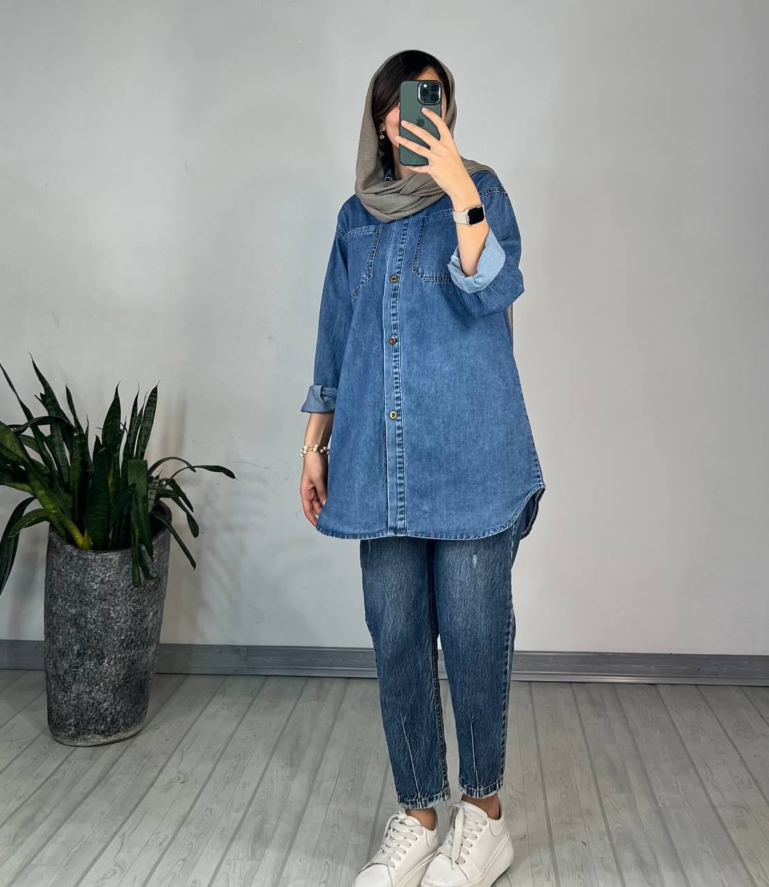 مانتو جین کاغذی نگار 2
