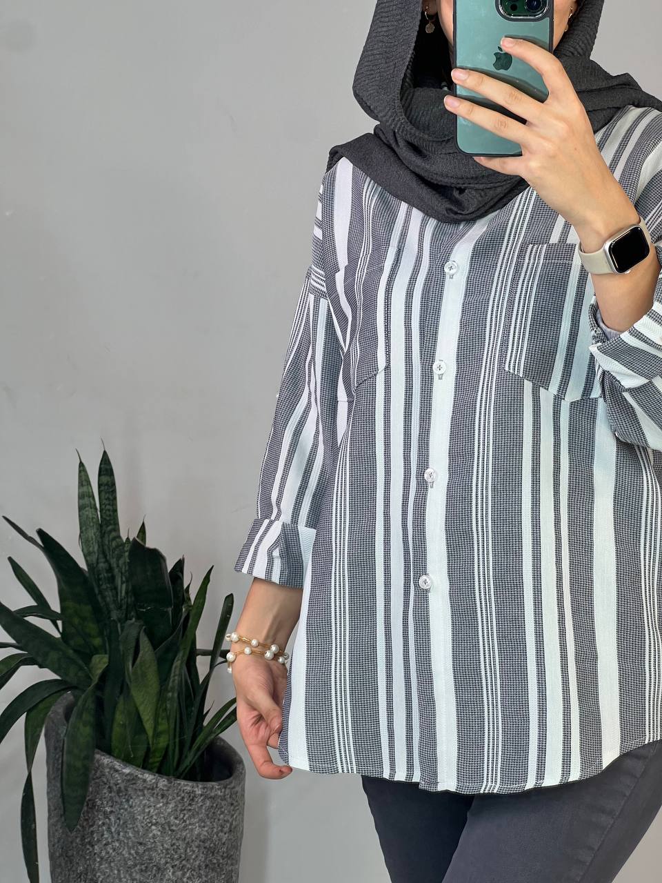 مانتو کنفی راه راه
