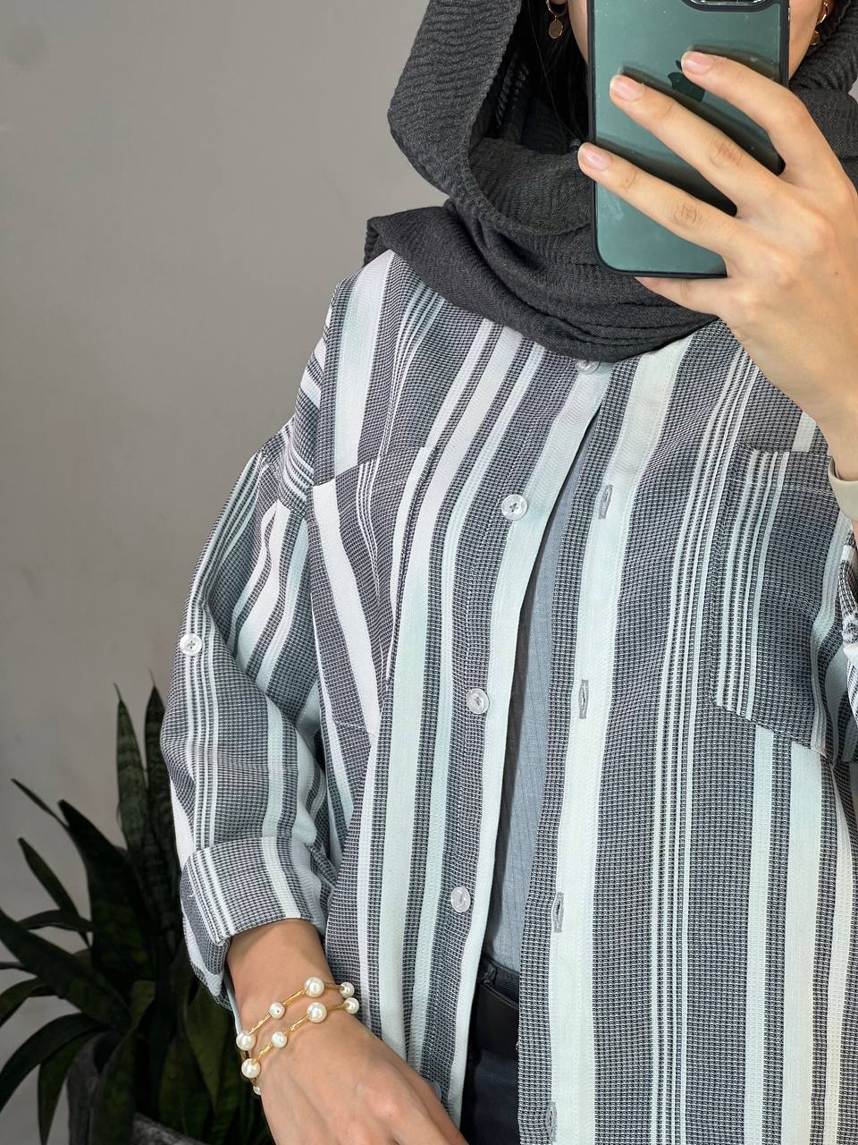 مانتو کنفی راه راه
