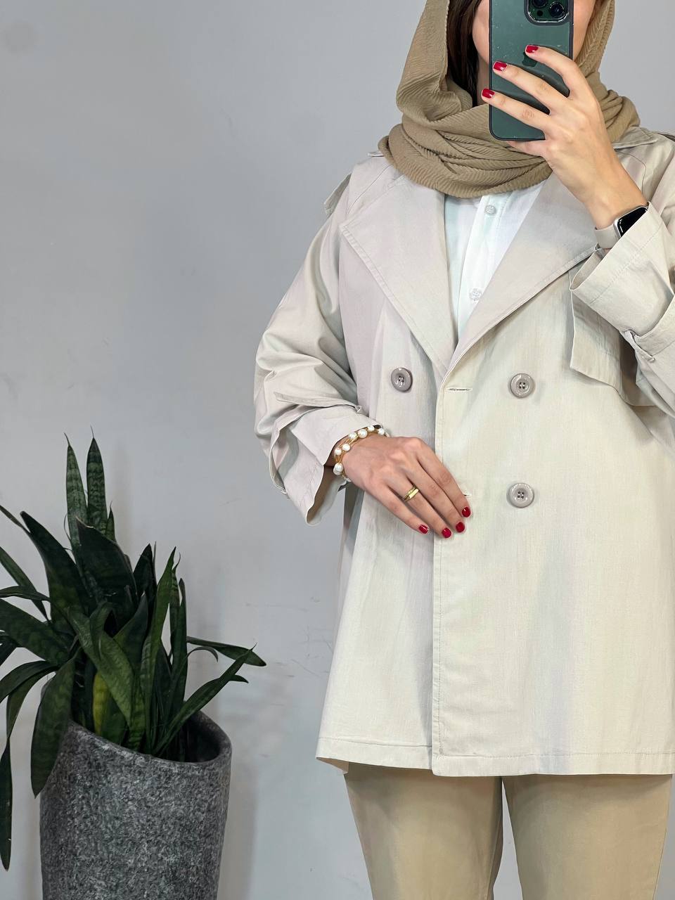 مانتو کتی لینن الیزابت (با قد بلندتر)(ایراد دار)